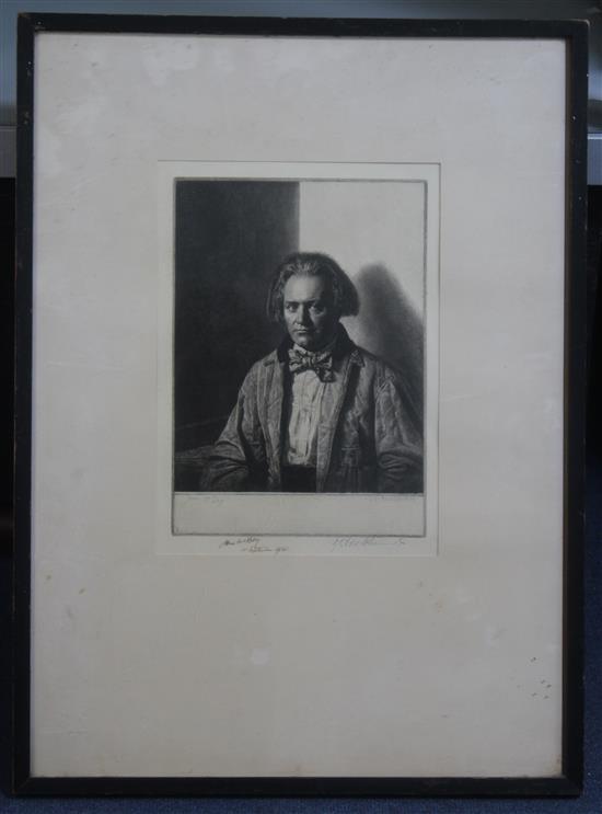 Gerald Leslie Brockhurst (1890-1978) Viba and James McBey, 9 x 7.5in. and 11.5 x 8.25in.